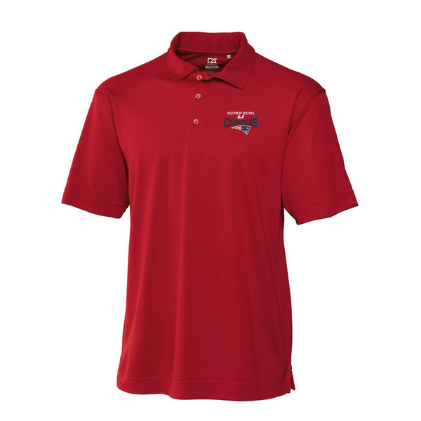 New England Patriots Cutter & Buck Super Bowl LI Champions Big & Tall DryTec Genre Polo - Red
